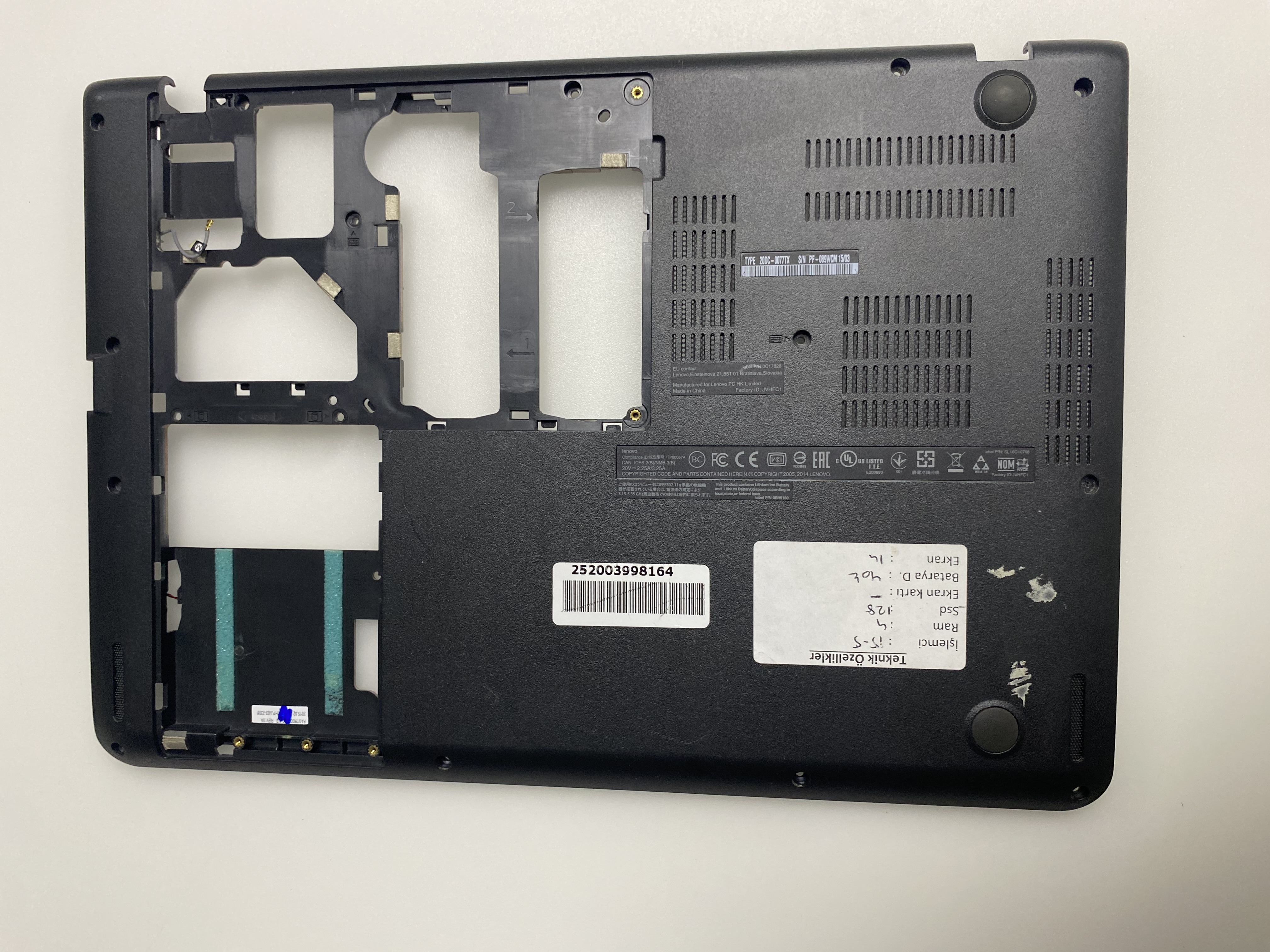 LENOVO THİNKPAD E450 ORJİNAL ALT KASA E450 ALT KASA