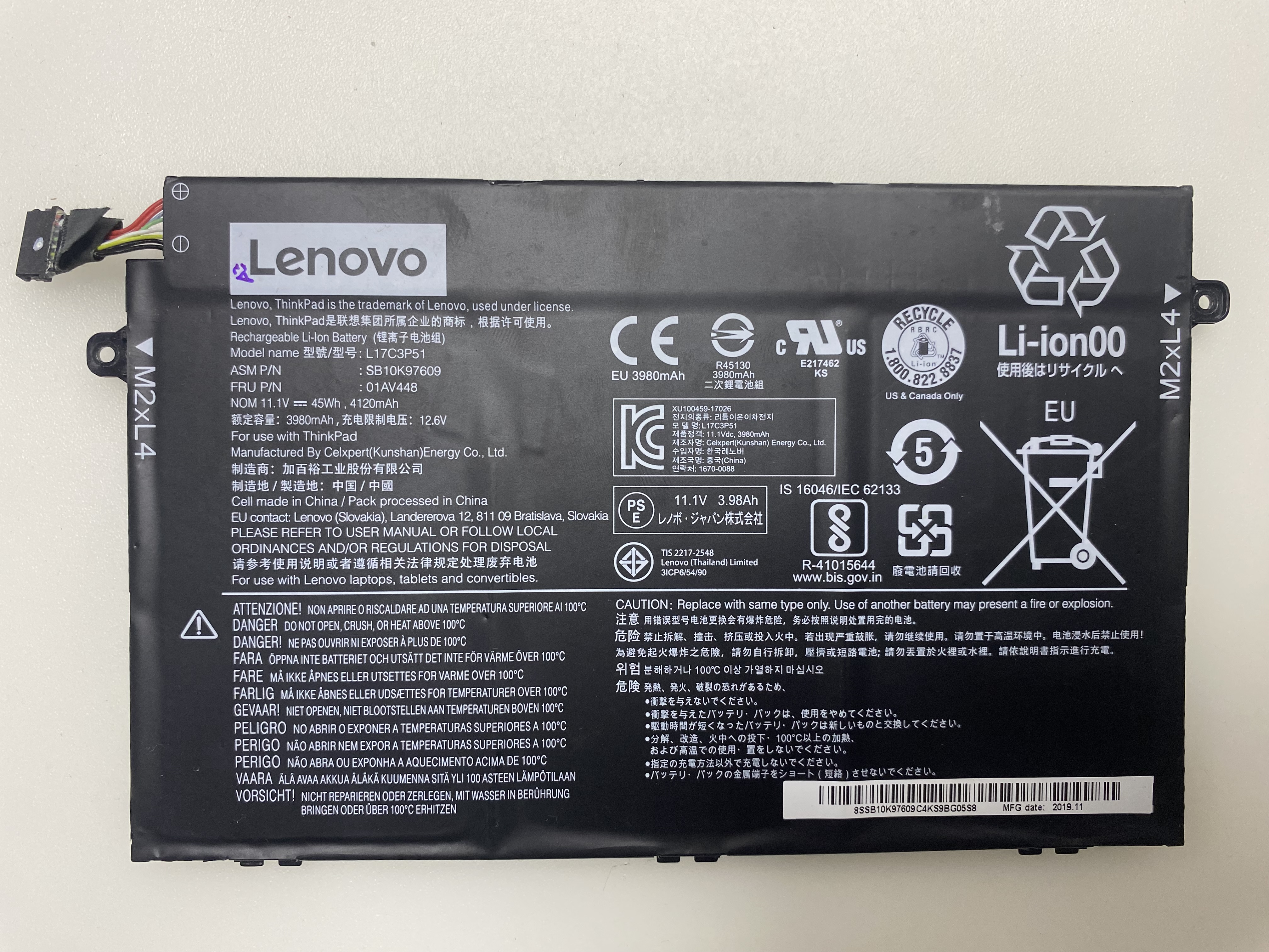 L17L3P51  Lenovo L17L3P51 L17C3P51 Orjinal Laptop Bataryası Pil