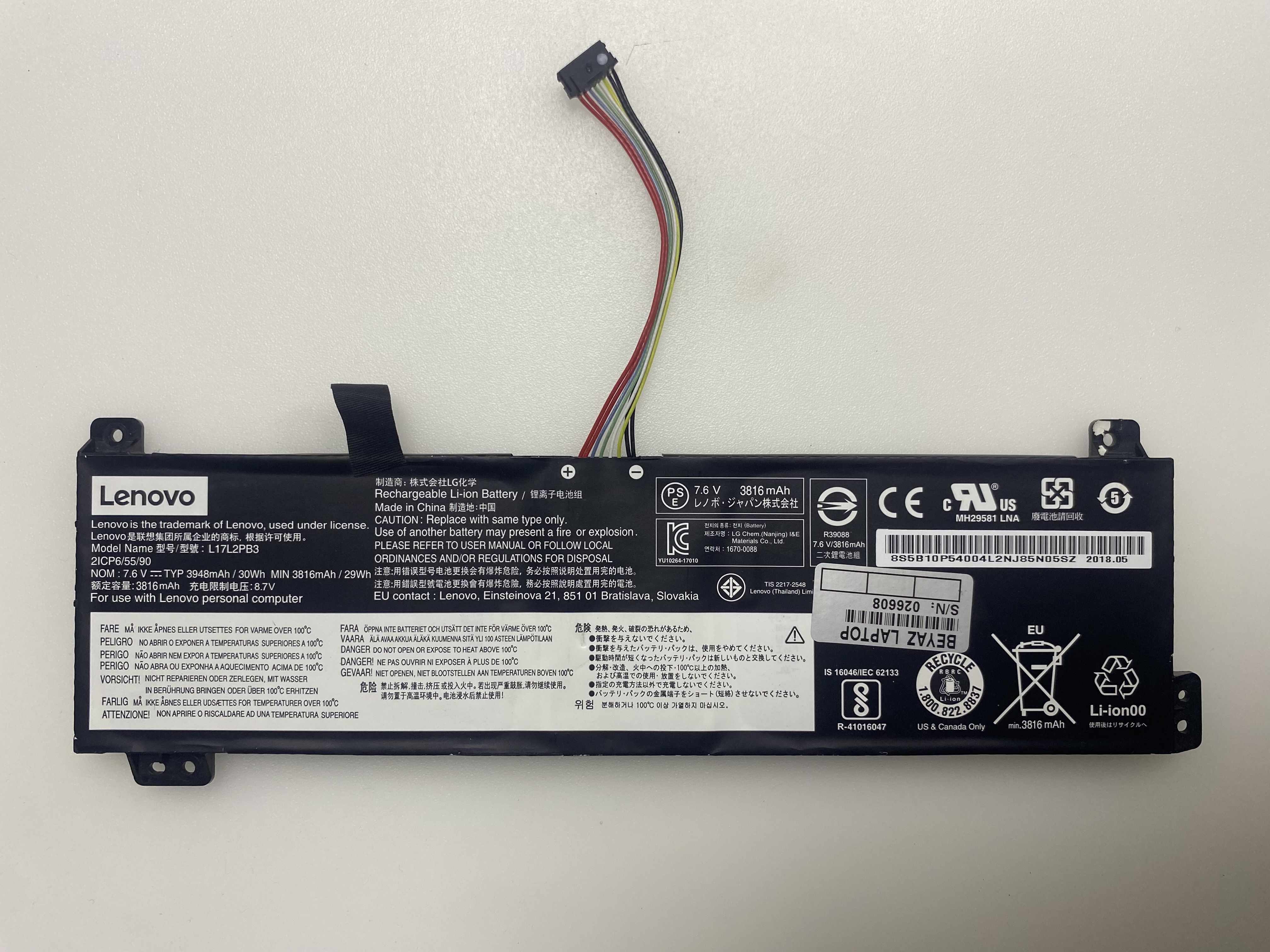 L17L2PB3 LENOVO İDEAPAD L17C2PB3, L17C2PB4, L17L2PB3, L17L2PB4, L17M2PB3, L17M2PB4 V130 V330 V130-15, V330-15 V130-15IKB V130-15IGM V130-15IKB V330-15IKB V330-15ISK 81B0, 81AX, 81AW, 81AY) (81HQ, 81HN, 81HM, 81HL) BATARYA