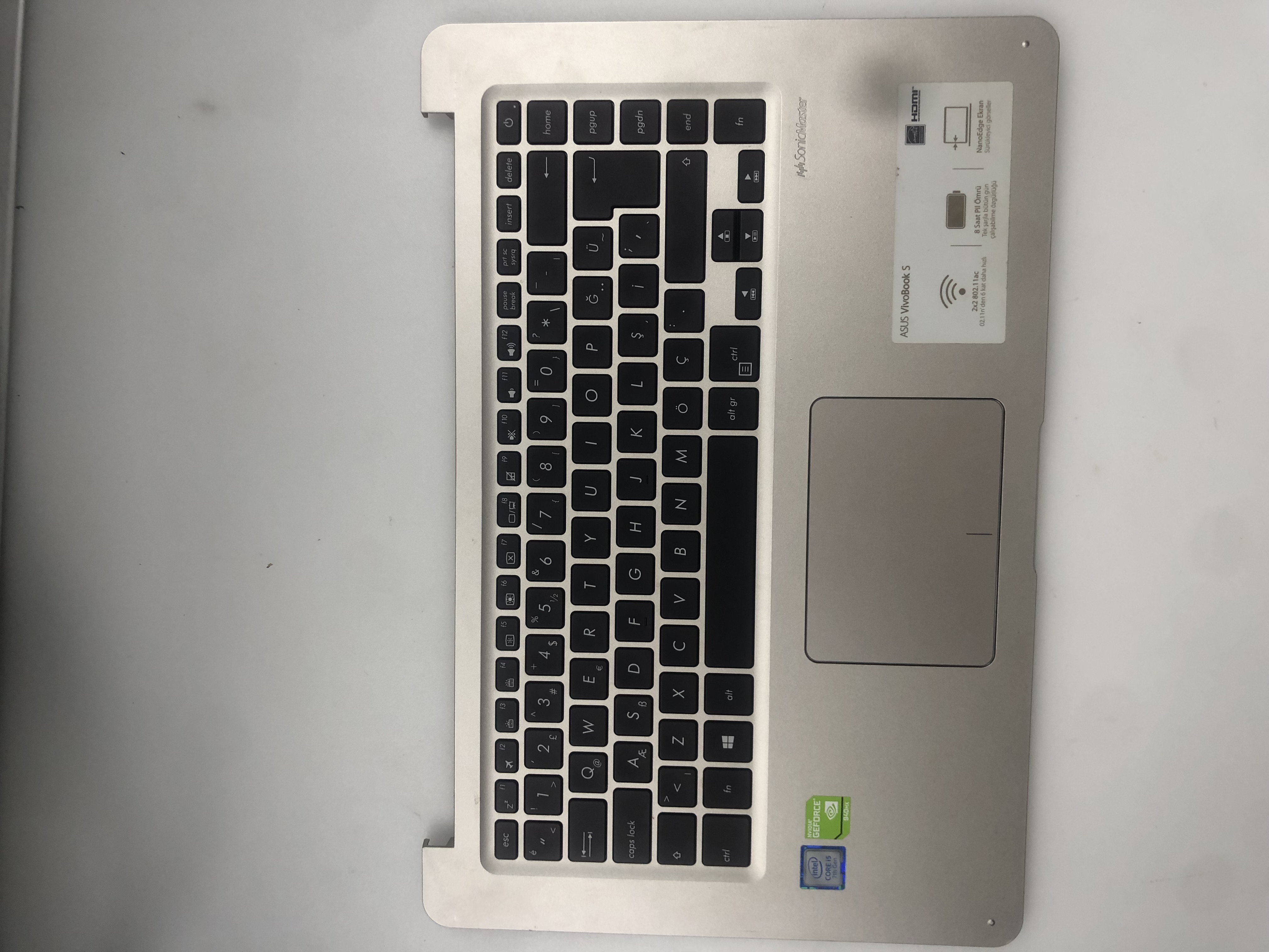 ASUS S510U ÜST KASA S510U ÜST KASA KLAVYE DAHİL 