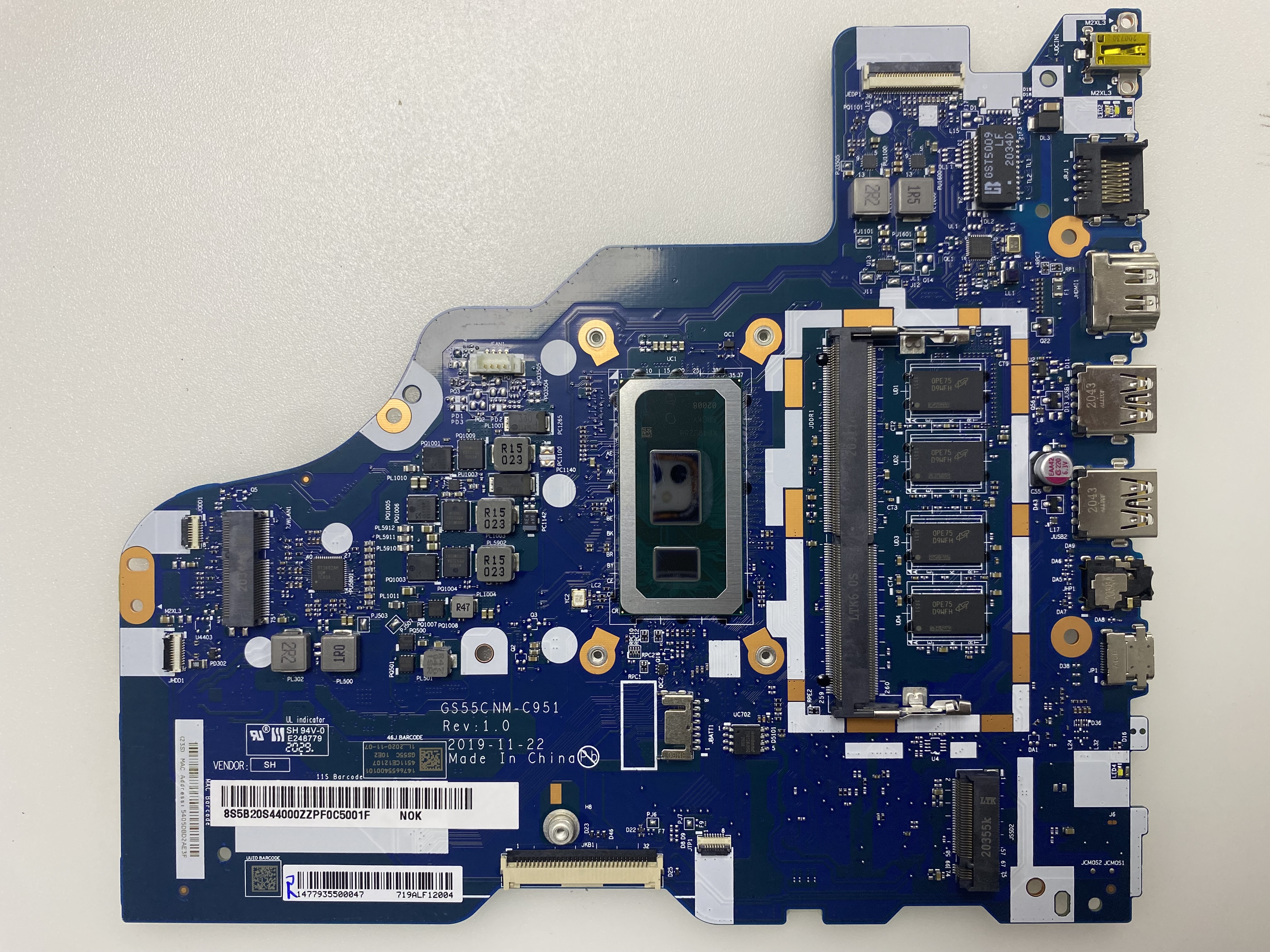 LENOVO NM-C951 İP L3 15İML SIFIR KART 