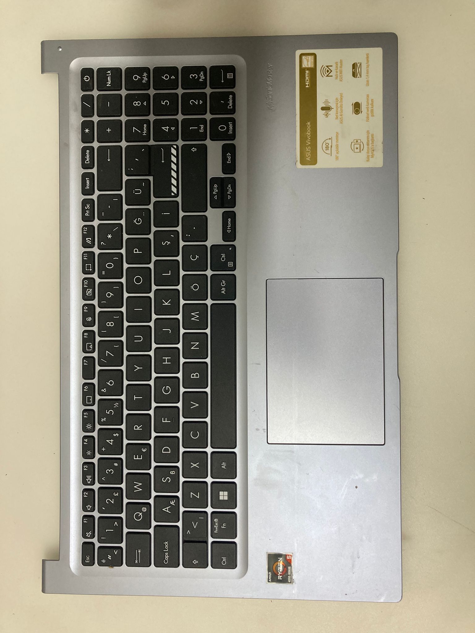 ORJİNAL ASUS VİVOBOOK M1502I KLAVYE ÜST KASA